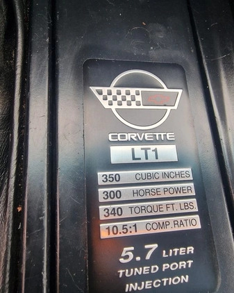 Chevrolet Corvette cena 85000 przebieg: 322162, rok produkcji 1993 z Mysłowice małe 46